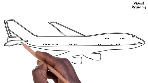 Airplane Drawing Easy, How To Draw A Boeing 737 Max Plane For Beginners Step By Step - YouTube