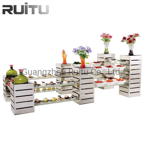 Buffet Display Stands and Risers Glass Platters Catering Ware Tabletop ...