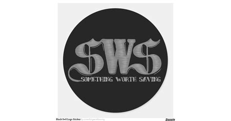 Black SwS Logo Sticker | Zazzle