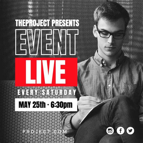 Live event banner to edit | Live events, Event banner, Event poster ...