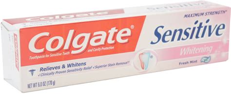 Colgate Sensitive Maximum Strength Whitening Toothpaste 6 oz (Pack of 2) - Walmart.com