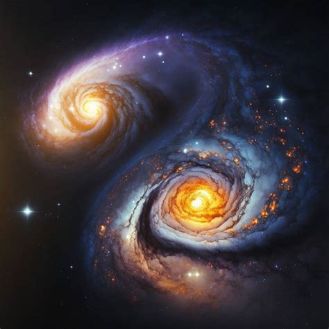 Two Galaxies colliding AI render by Torbk on DeviantArt