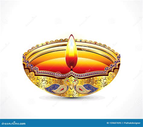 Abstract Artistic Creative Diwali Deepak Stock Vector - Illustration of ...