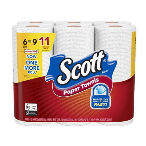 Scott Paper Towels 6 Mega Rolls=11 – Koshco Wholesale