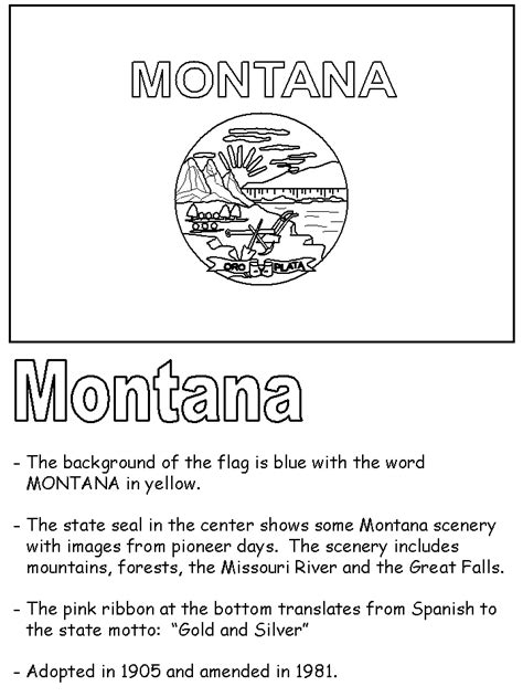 28 best ideas for coloring | Montana State Flag Coloring Page