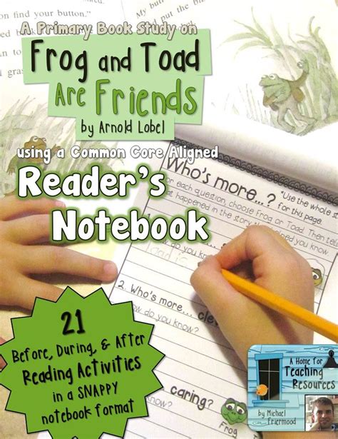 a book cover for frog and toad are friends using a common core aligned ...