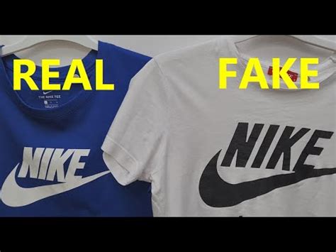 Nike tee shirt real vs fake. How to spot counterfeit Nike T shirt short sleeve - YouTube