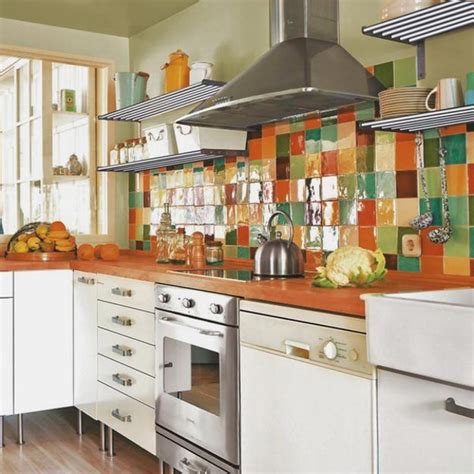 20 Wall Decor Ideas to Refresh Your Space | Architectural: Colorful Kitchen Tile Backsplash