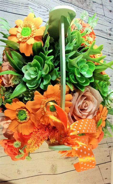 Roses and gerberas arrangement Home decor Flower arrangement | Etsy