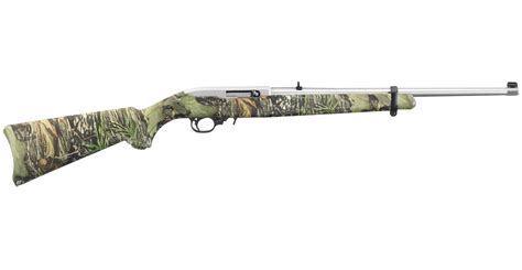 Ruger 10/22 Carbine 22LR Stainless with Mossy Oak Obsession Camo Stock ...