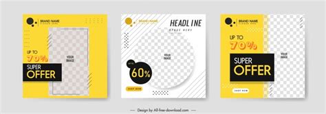 Sale leaflet templates elegant contrast checkered decor vectors stock in format for free ...