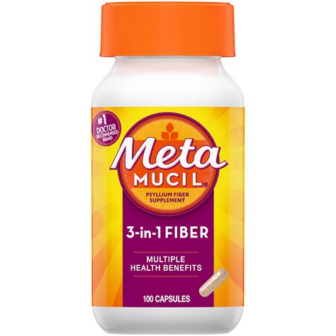 Metamucil Fiber Therapy For Regularity/Daily Fiber Supplement, Capsules, 100 capsules | Shop ...