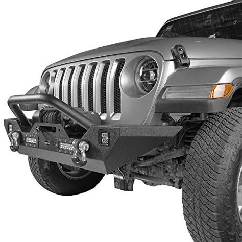 Gladiator Front Bumper for Jeep Gladiator 2020 2021 JT Pickup Truck w/Winch Plate & D-Rings & 4 ...