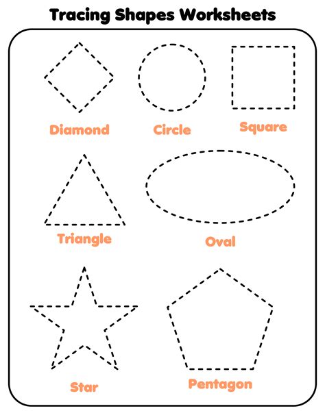 Free Printable Tracing Shapes Worksheets