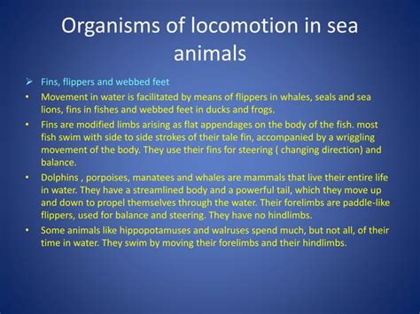 Locomotion and movement | PPT