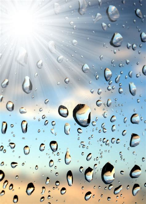 Drops of Rain on the Window Stock Image - Image of refraction, liquid ...