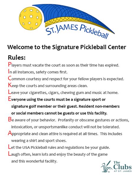 Printable Pickleball Rules