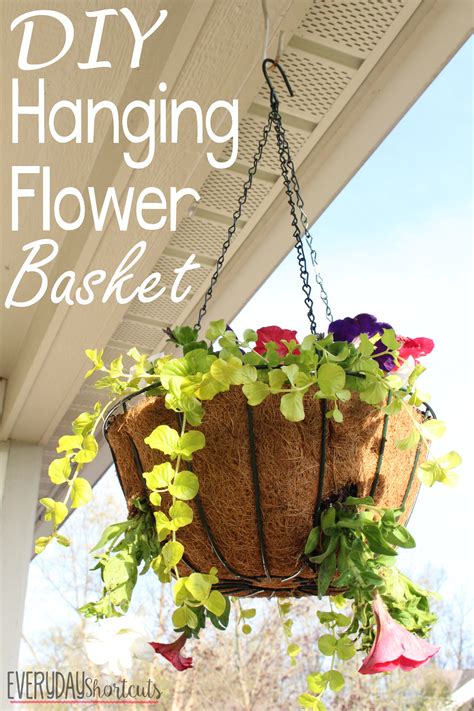 DIY Hanging Flower Basket - Everyday Shortcuts