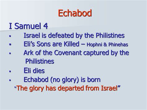 Has Glory of God Departed ? Take Heed Rom. 15:4 I Cor. 10:6. - ppt download