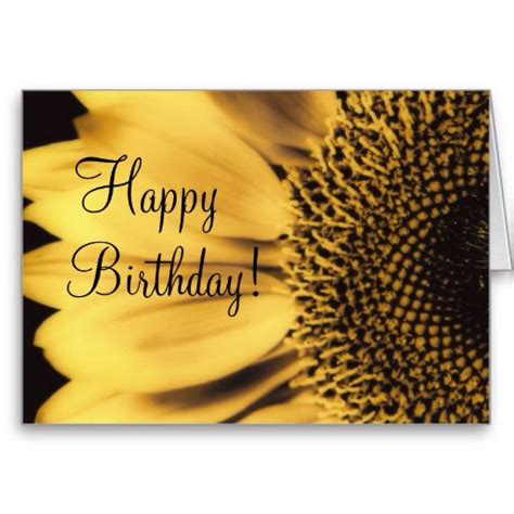 Happy Birthday Sunflower Card