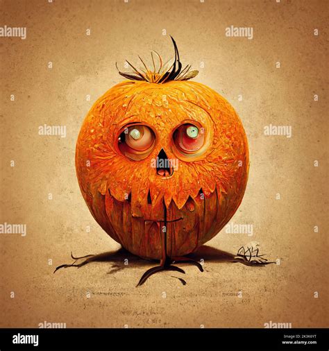 Cartoon funny halloween pumpkin head face isolated Vector illustration ...