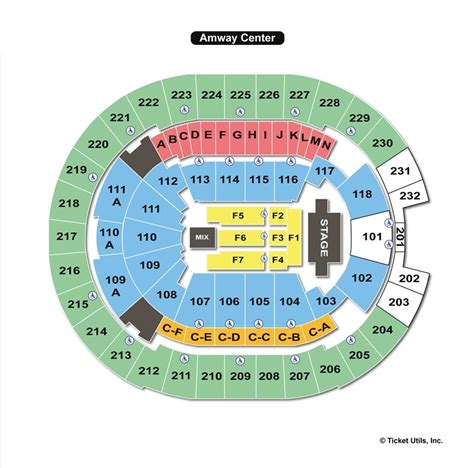 Amway Center, Orlando FL - Seating Chart View