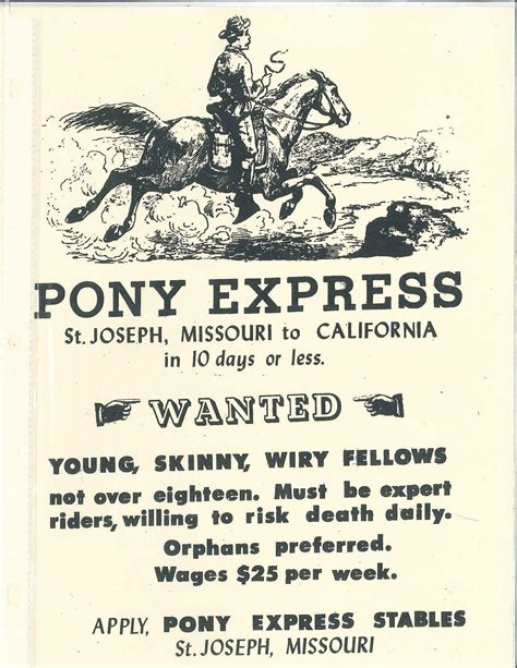 Pony Express Old West Poster - Etsy