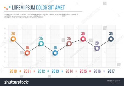 Line Graph Template Business Infographics Vector Stock Vector (Royalty ...