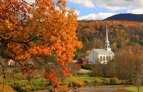 Stowe Vermont In Autumn Photograph by John Burk