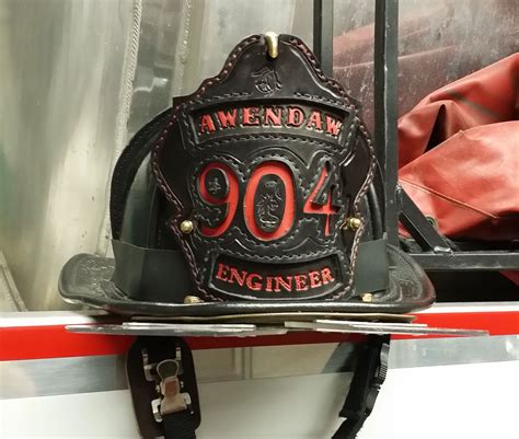 The Crew – Custom Leather Firefighter Helmet Shield