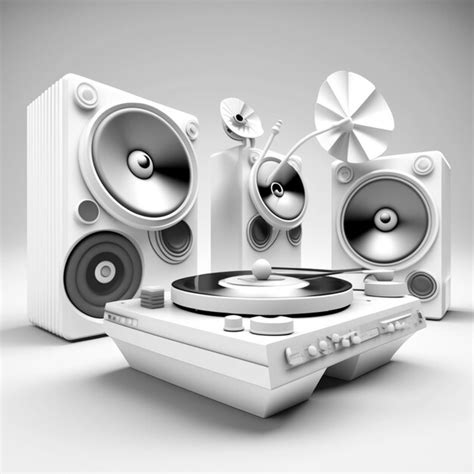 Premium AI Image | a close up of a stereo system with speakers and a ...