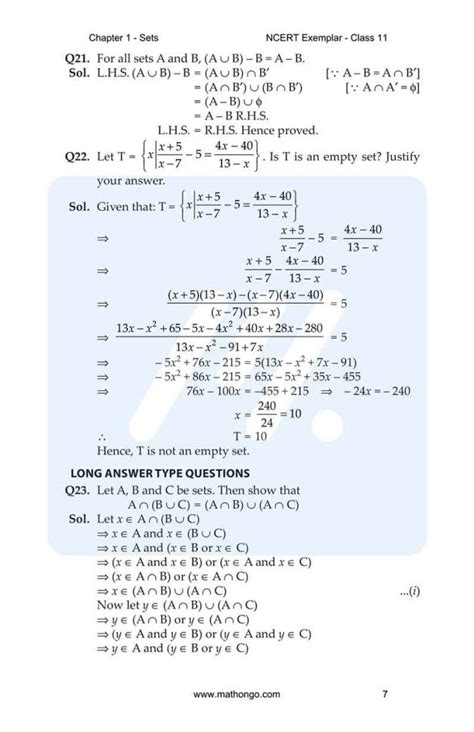 NCERT Exemplar for Class 11 Maths Chapter 1 – MathonGo