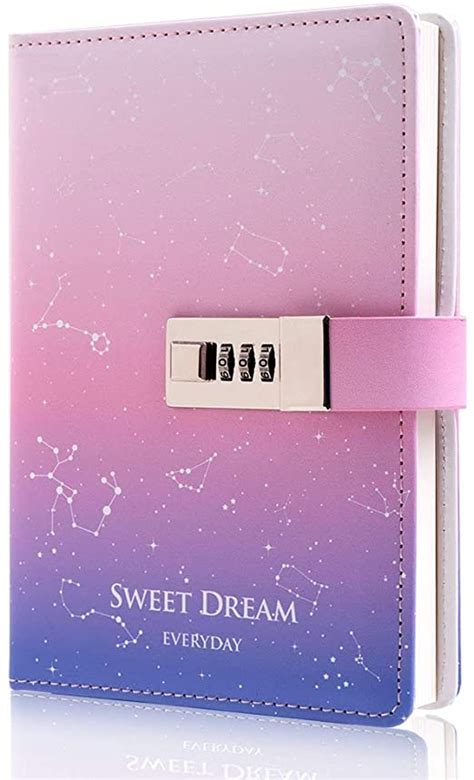 Amazon.com : Lock Journal Leather Personal Diary with Combination Lock Secret Locking Diary for ...