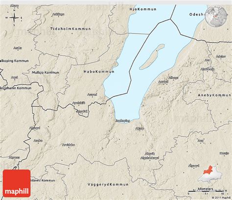 Shaded Relief 3D Map of Jönköping Kommun