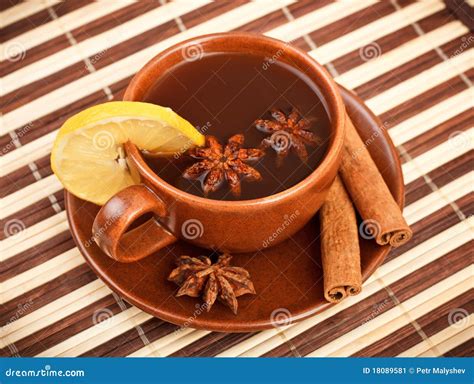 Tea with Cinnamon Sticks and Star Anise Stock Image - Image of decorate, aroma: 18089581
