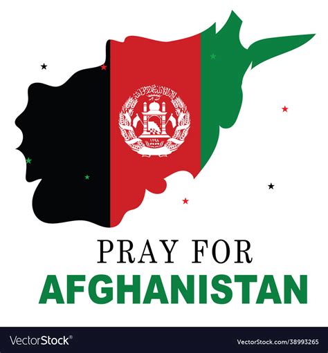 Pray for peace in afghanistan flag design Vector Image