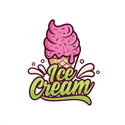 Premium Vector | Ice cream design logo premium