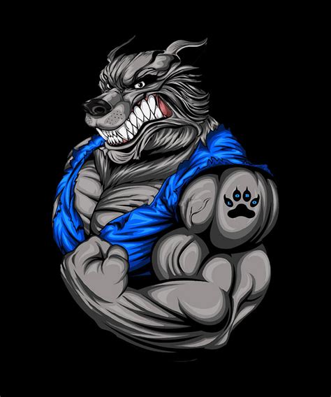 Wolf Muscles Digital Art by Dizy Like