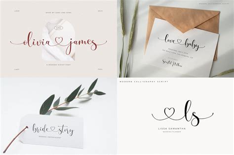 Heart Font Bundle Wedding Font Romantic Font Farmhouse - Etsy