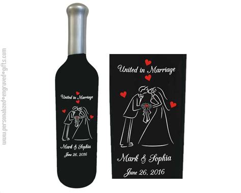 Engraved Wine Bottles for Anniversaries & Weddings