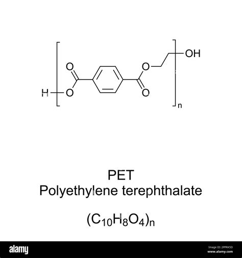 PET, Polyethylene terephthalate, chemical formula and structure Stock Vector Image & Art - Alamy