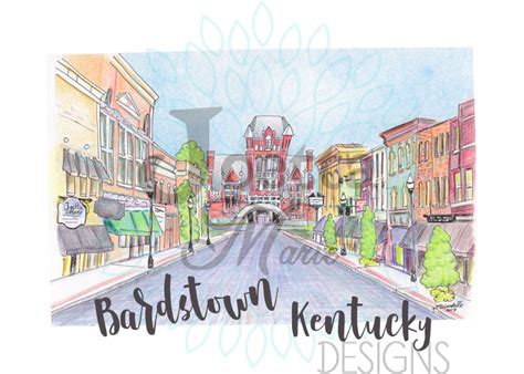 Bardstown, Downtown, Kentucky, KY, Main Street, Small Town PNG Design ...