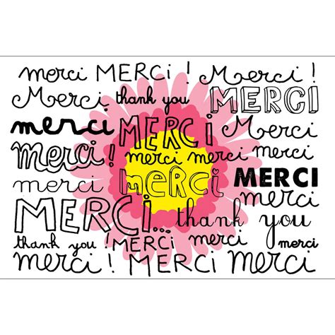 Carte remerciement Cécile Drevon "Merci -Thank you" - Editions Côté ...