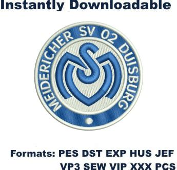 Download MSV Duisburg Logo embroidery design online at the best price. This machine embroidery ...