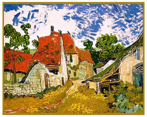 Village Road in Arles France by Vincent Van Gogh Counted Cross Stitch | Orenco Originals LLC