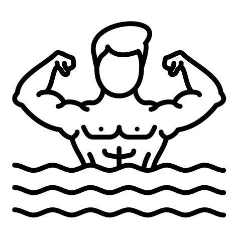 Water Aerobics Line Icon 14640775 Vector Art at Vecteezy