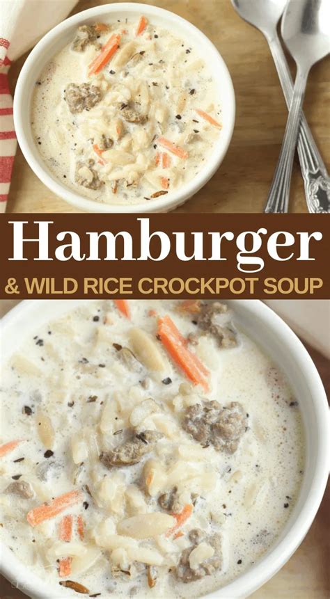 Hamburger Meat and Wild Rice Soup Recipe