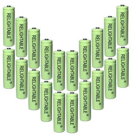 20 AA Rechargeable Batteries NiMH 600mAh 1.2v Garden Solar Ni-Mh Light ...