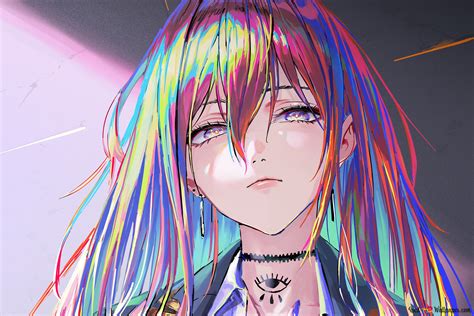 Rainbow Anime Hair