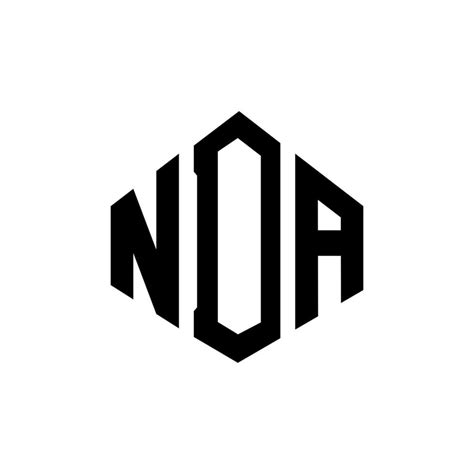 NDA letter logo design with polygon shape. NDA polygon and cube shape logo design. NDA hexagon ...